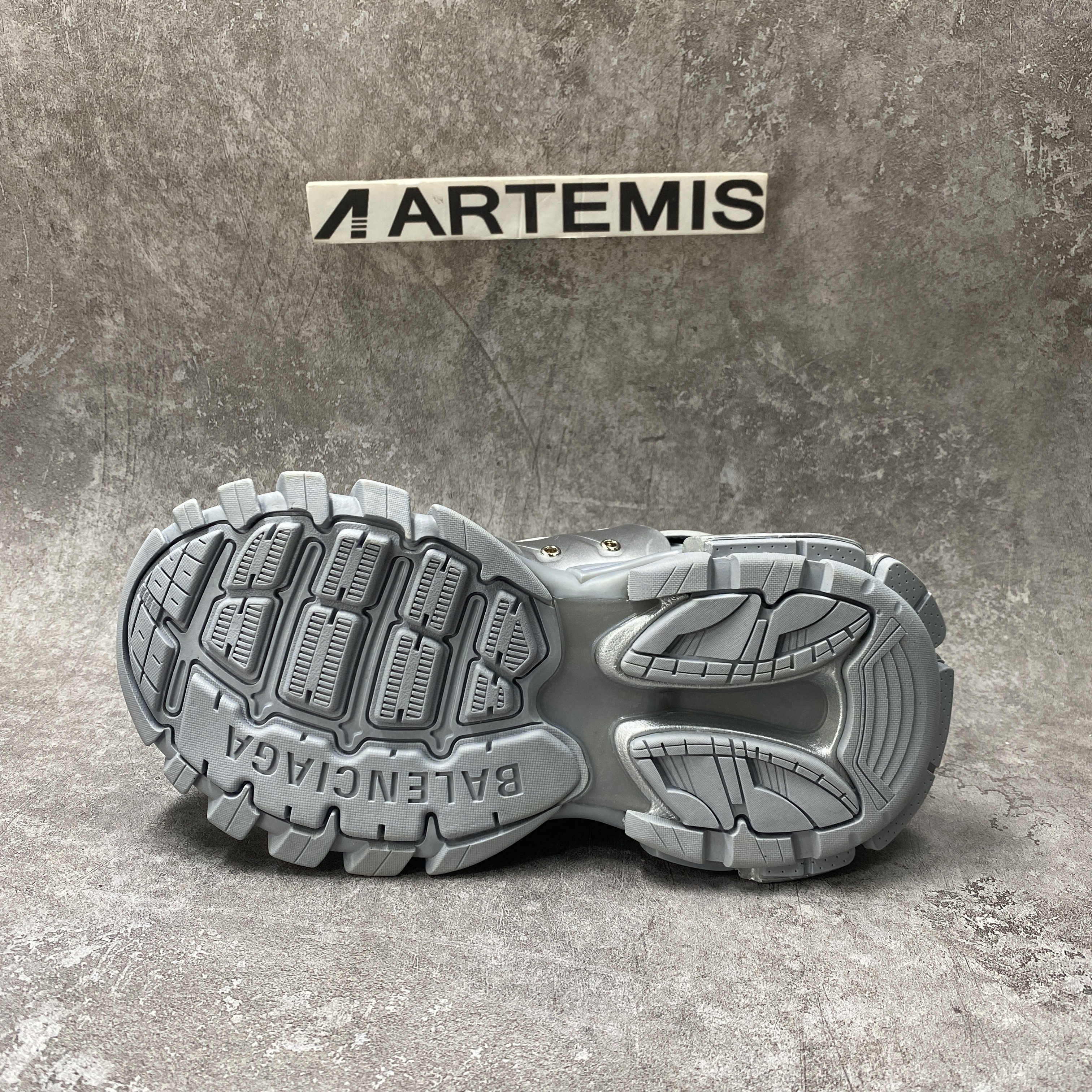 Balenciga Track Sneaker Silver Fur