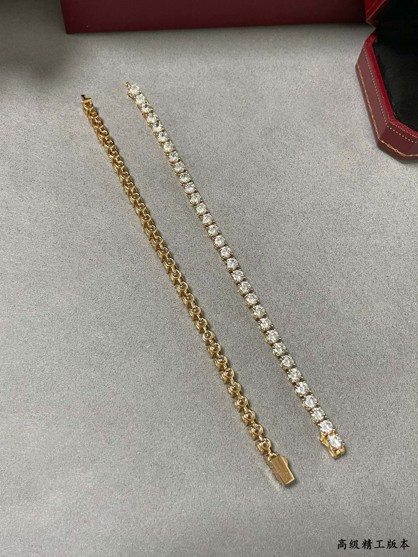 ca*t*er full Di*m*nd four-claw bracelet