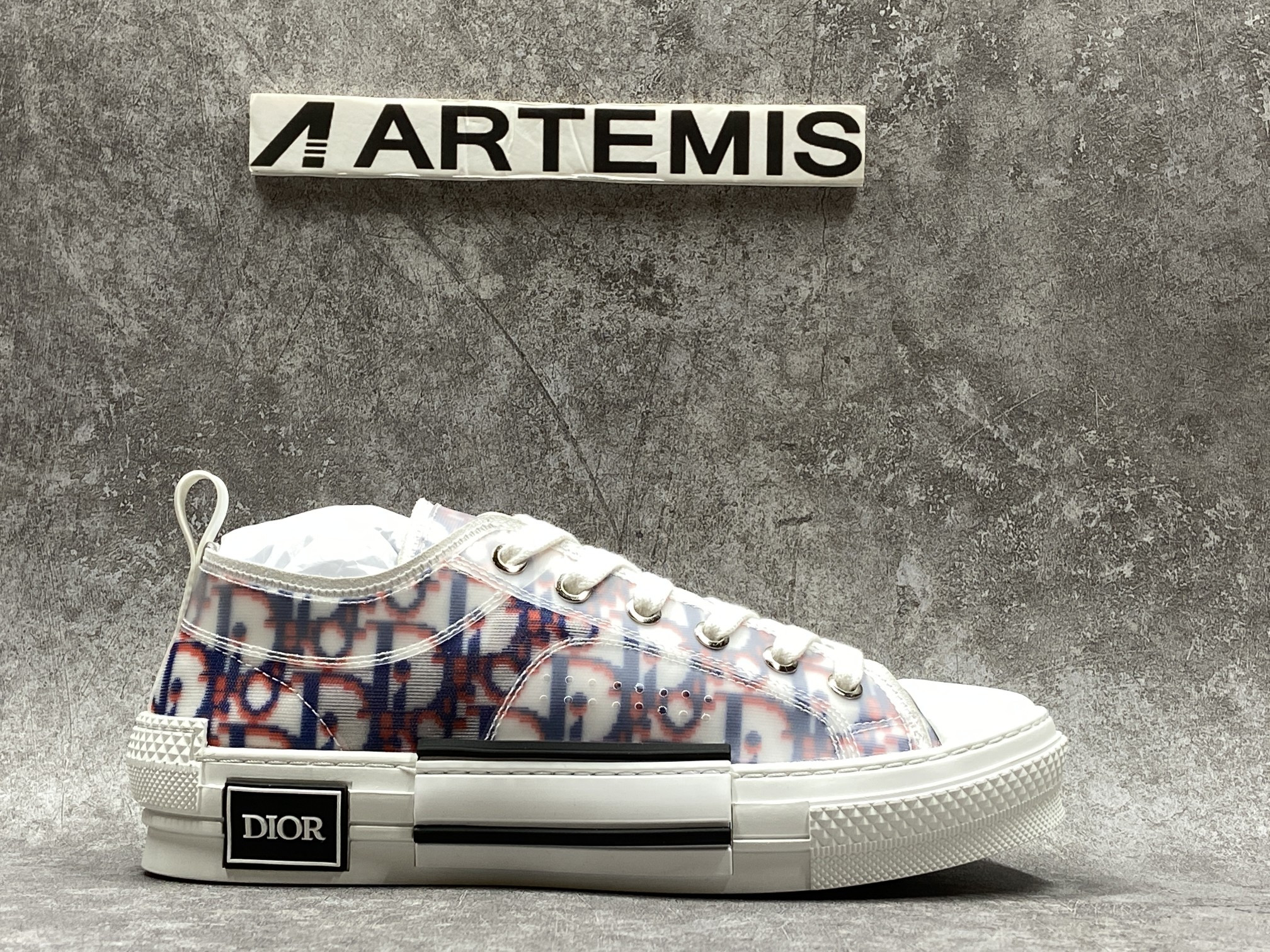 D*or b23 low top red blue oblique