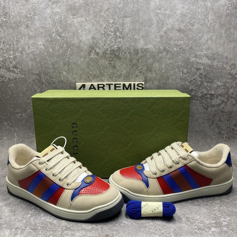 Screener Leather In Red and Blue