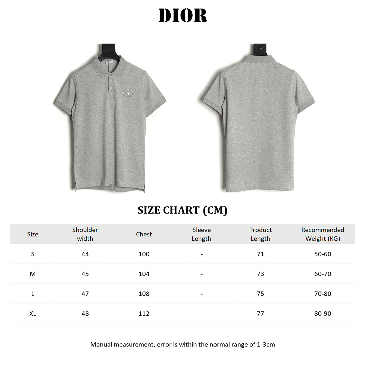 D*or 22ss short-sleeved polo shirt