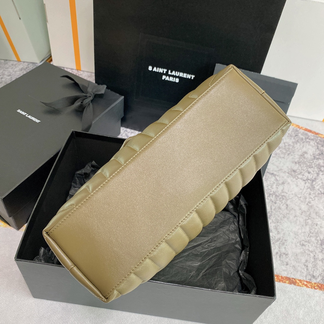 Y*L loulou medium in quilted leather 12.5 x 8.6 x 3.5 inches