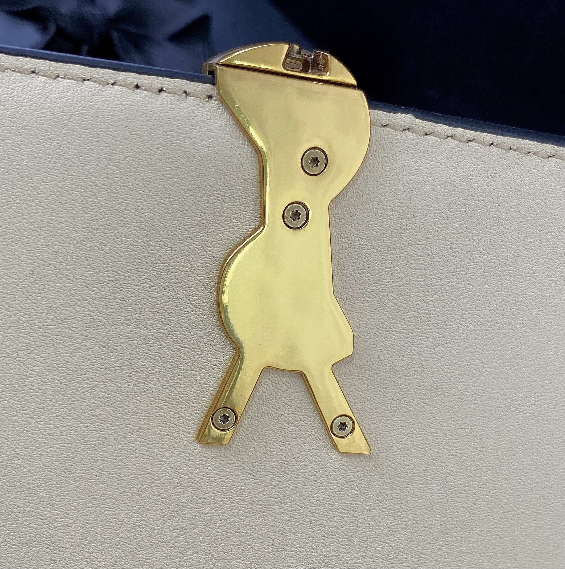 y*l solferino medium satchel in box Sa**t Lau*nt 9.1 x 6.3 x 2.4 inches