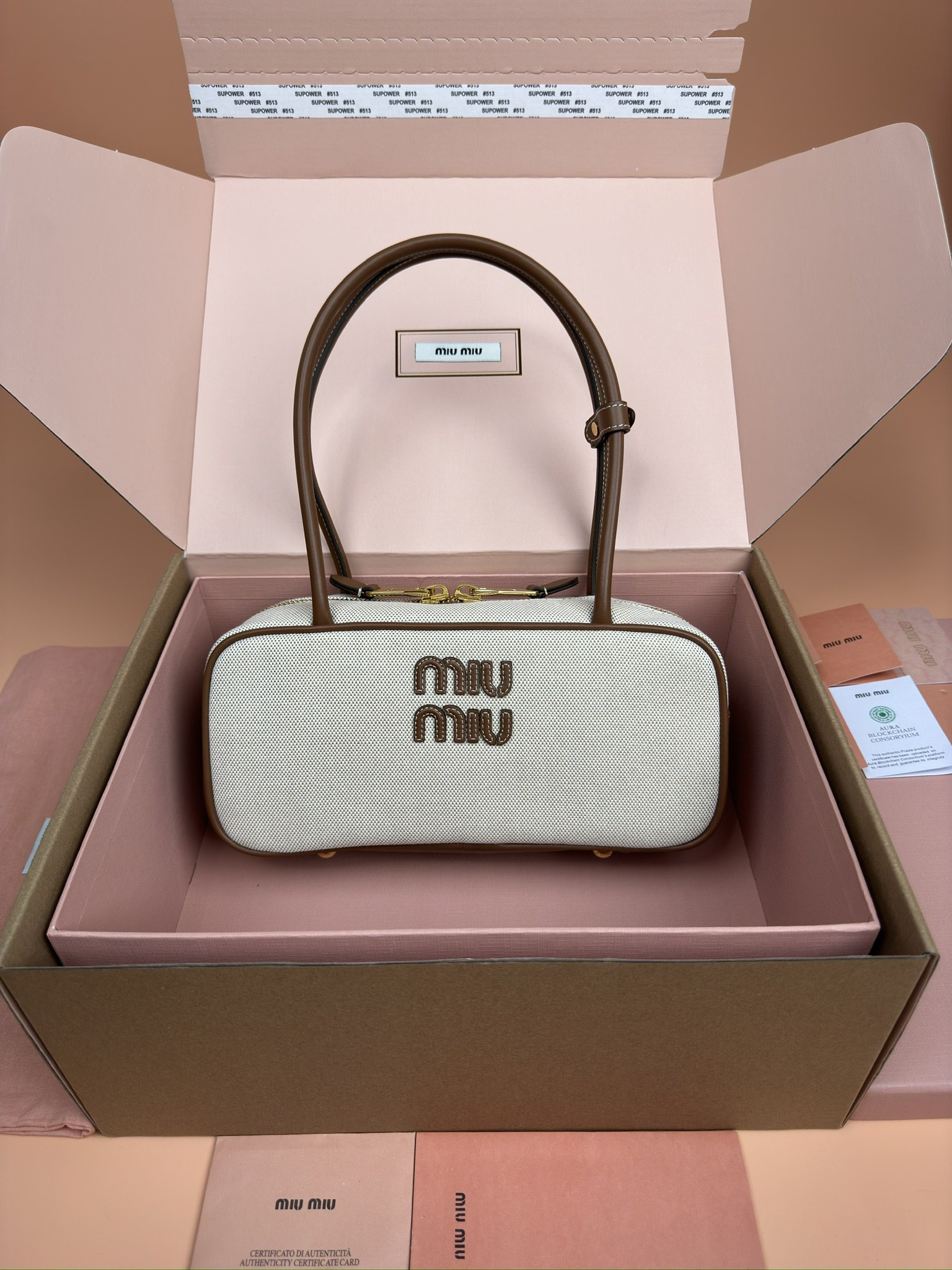 Miu Miu Leather Beau Bag 28×15×9cm
