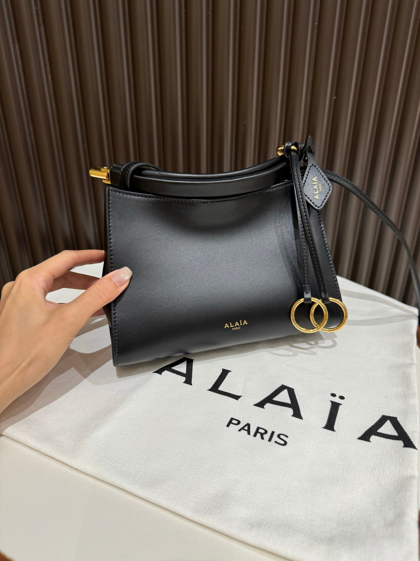 ALAÏA LE CLICK SMALL SQUARE BAG 20x15x9cm