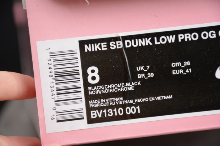 nike sb dunk low Di*m*nd supply co black Di*m*nd bv1310-001