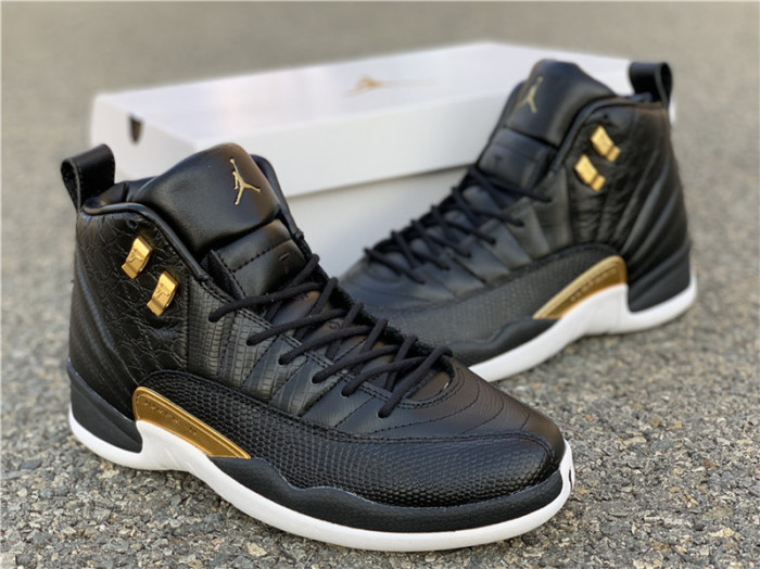 Air Jordan 12 Retro ‘Reptile’ Black/Metallic Gold-White AO6068-007