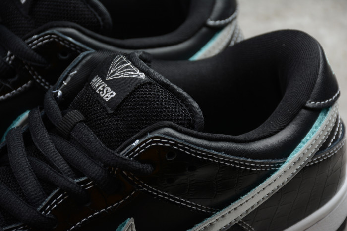 nike sb dunk low Di*m*nd supply co black Di*m*nd bv1310-001