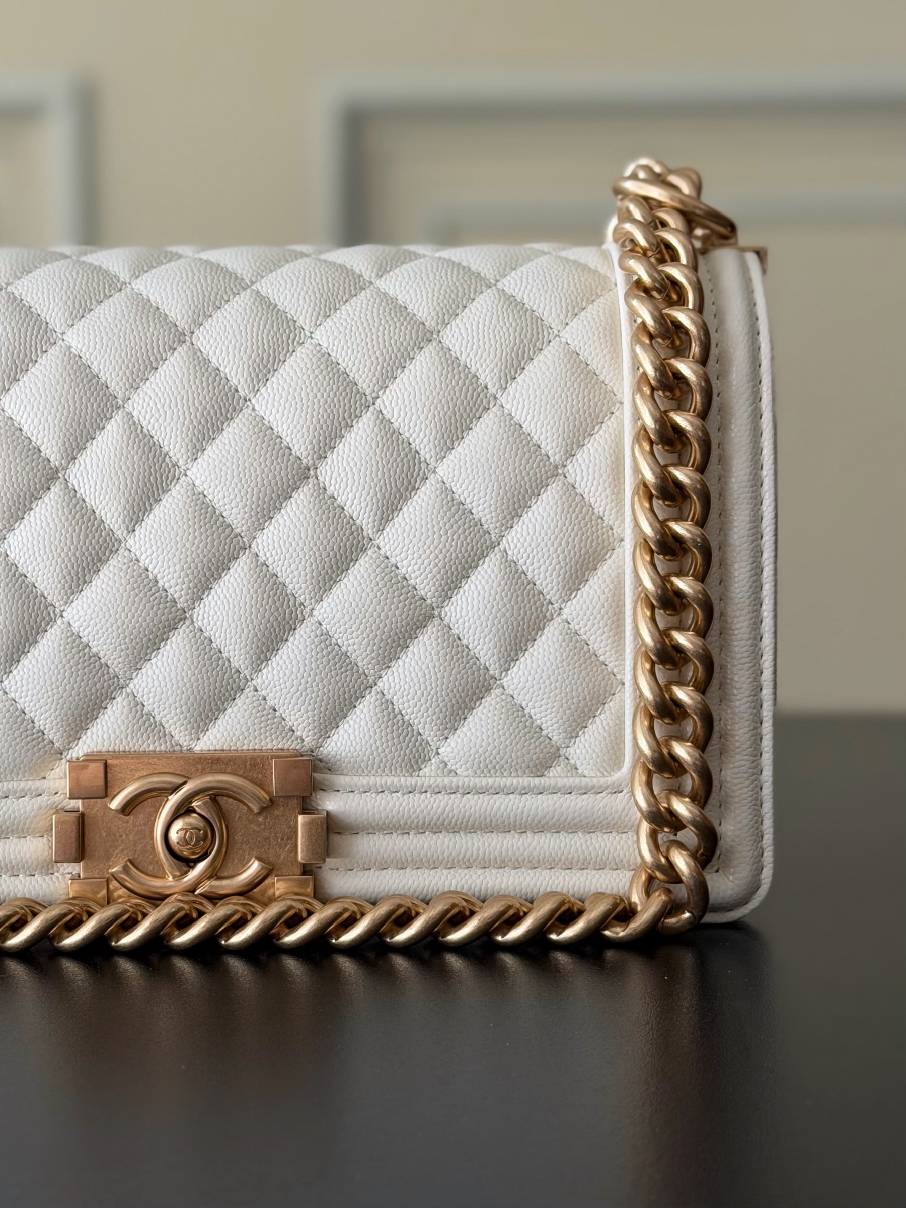 Ch**el Boy Handbag 15x25x9cm