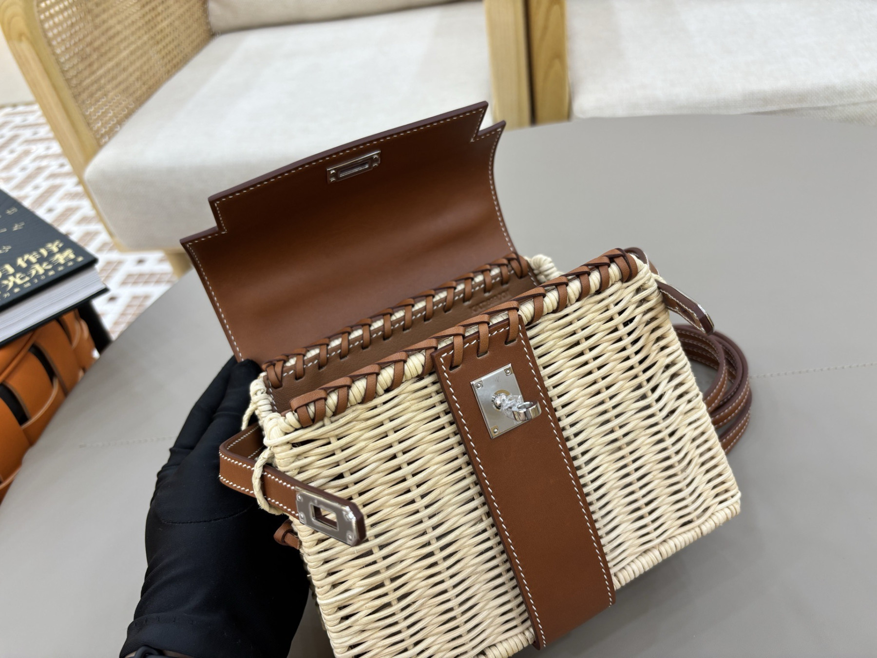 H**me5 Kelly Mini Picnic Handbag 20cm