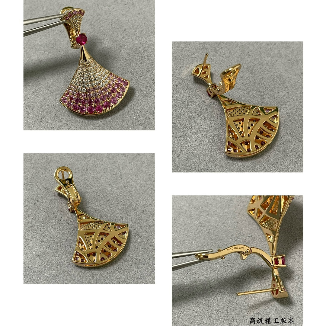 Bv1g*ai Gradient fan-shaped skirt Earrings