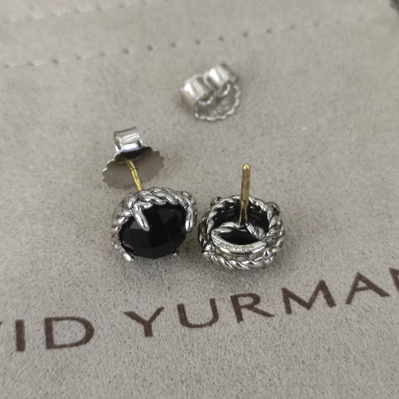 David Yurman four claw gem Earrings(Main stone 8mm)