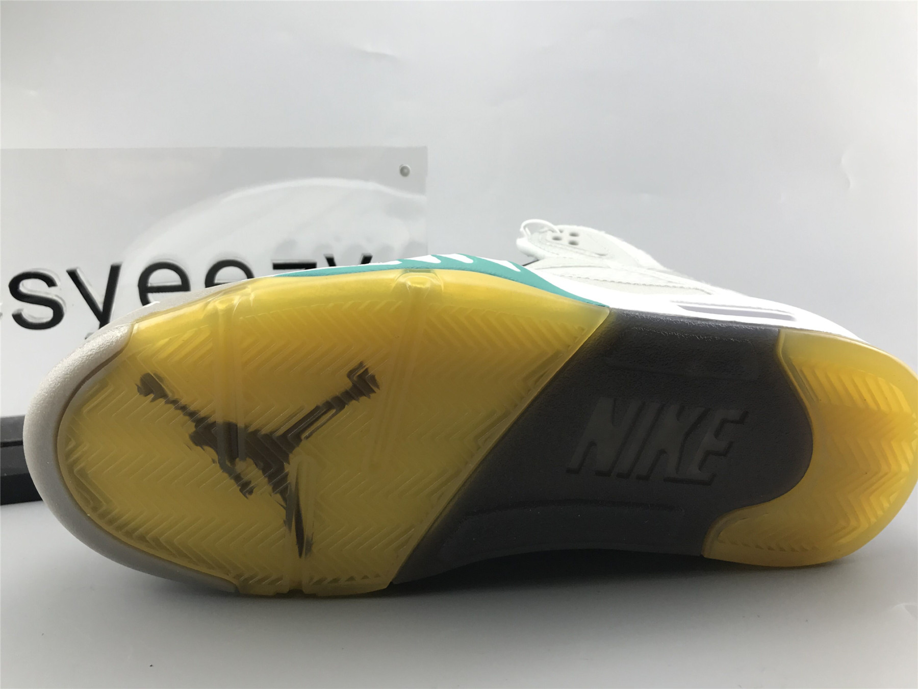 UA AIR JORDAN 5 RETRO SP "OFF-WHITE" "WHITE TEAL"