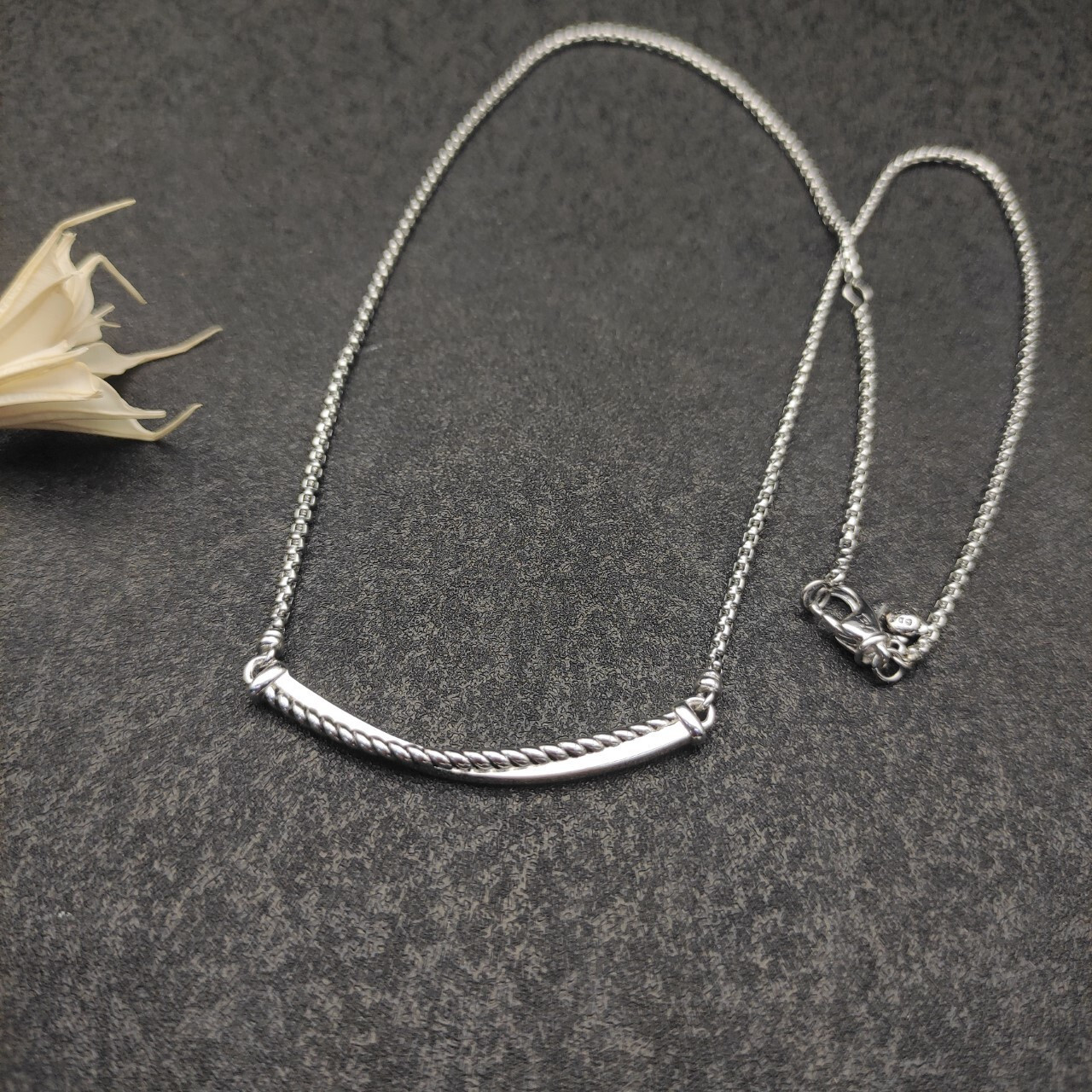 David Yurman Smile Necklace(Chain length 45+5cm delay chain,Chain thickness 2mm)