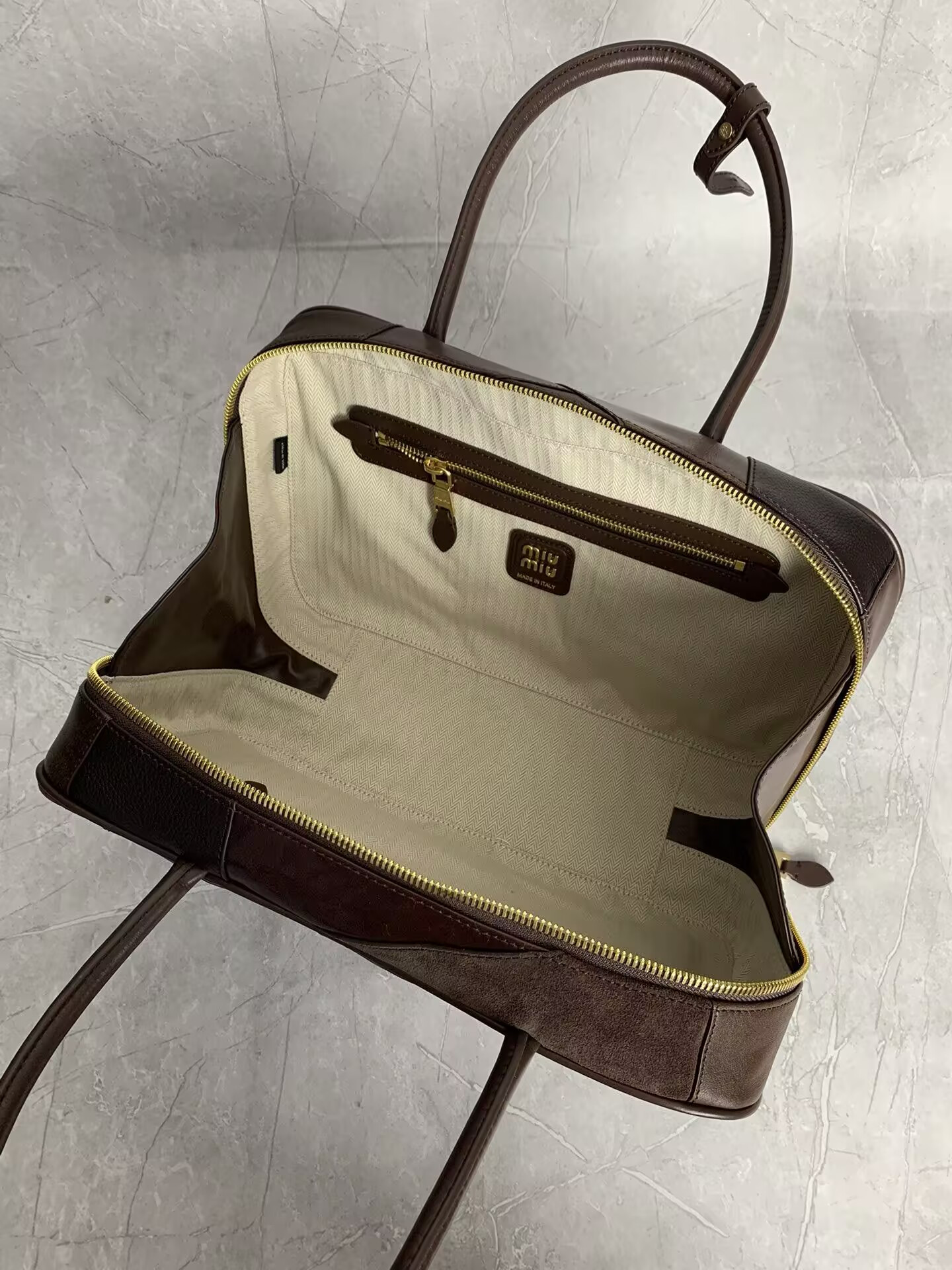 M1v M1v leather patchwork beau bag 23x34x10cm
