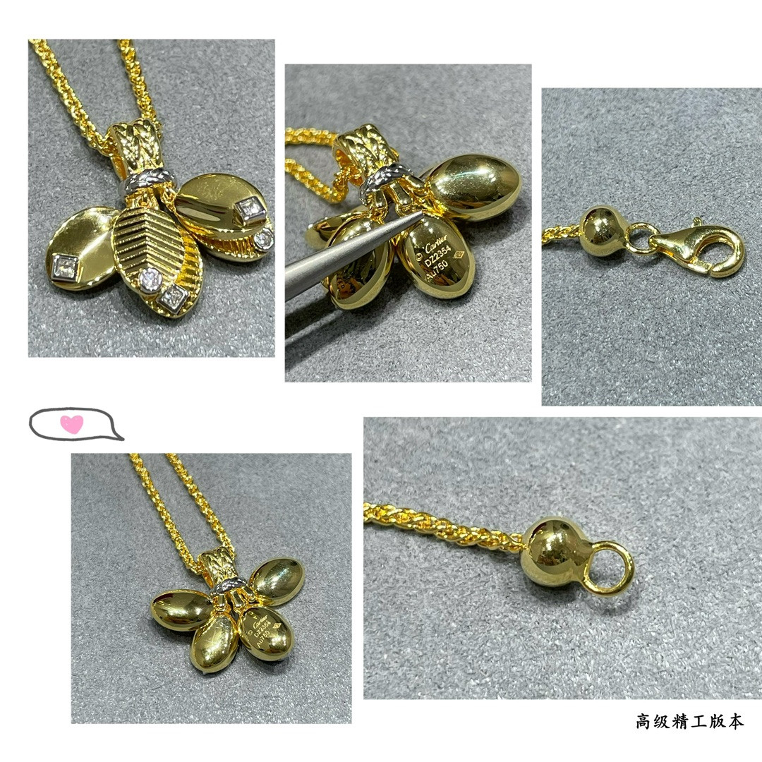 Ca*t1er Coffee bean leaf Necklace