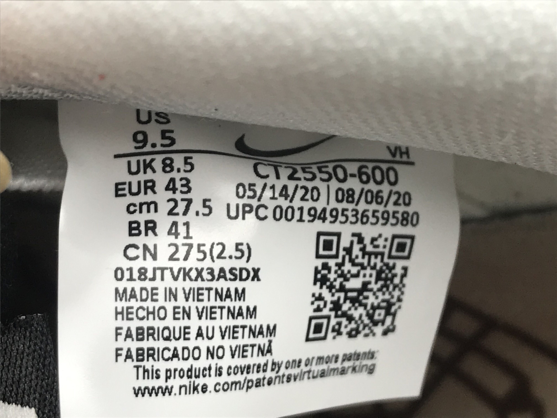 UA NIKE FRAME SKATE X DUNK LOW SB "HABIBI"