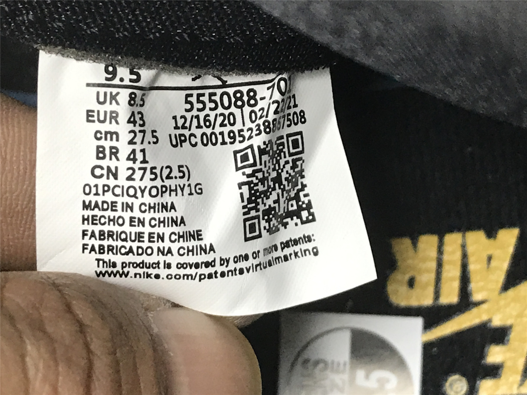 UA AIR JORDAN 1 HIGH RETRO OG 