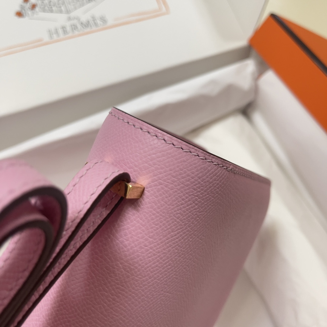 H**me5 Constance 19 Epsom Gold Hardware 7.25" x 6.25" x 2.25"