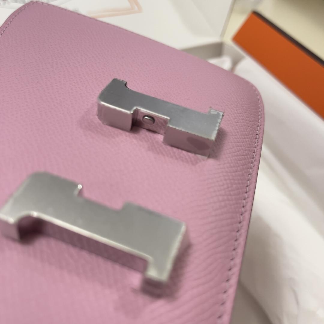 H**me5 Constance 19 Epsom Silver Hardware 7.25" x 6.25" x 2.25"