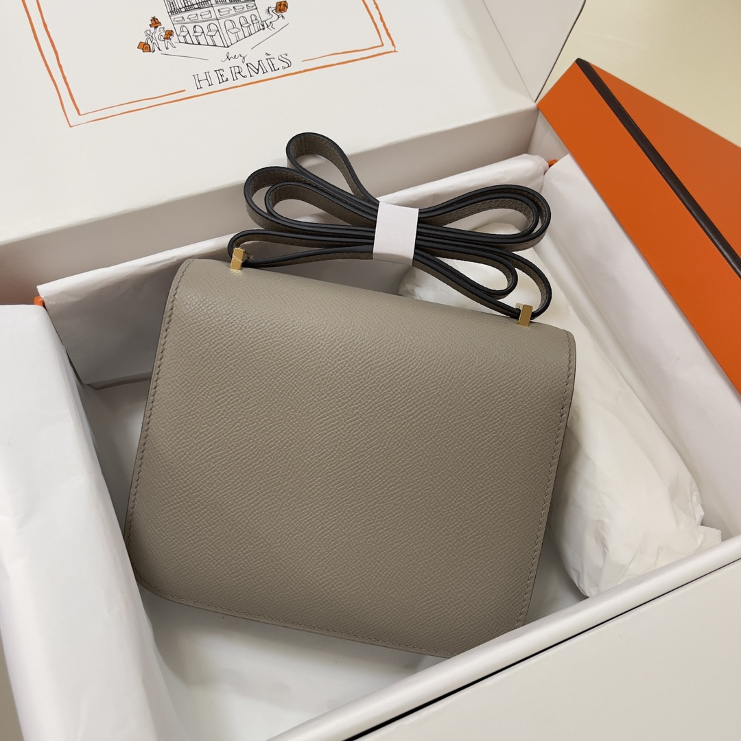 H**me5 Constance 19 Epsom Gold Hardware 7.25" x 6.25" x 2.25"