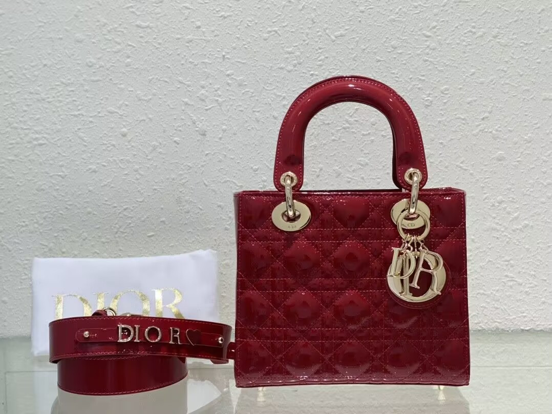 Small Lady D10r My ABCD10r Bag Red Patent 8 x 6.5 x 3 inches