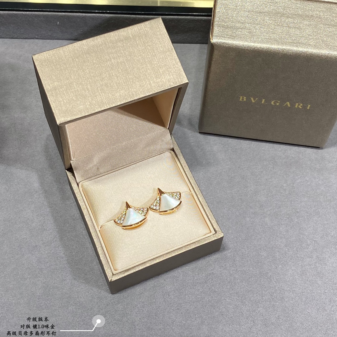 Bv1g*ai Multi-fan skirt fan shape Earrings