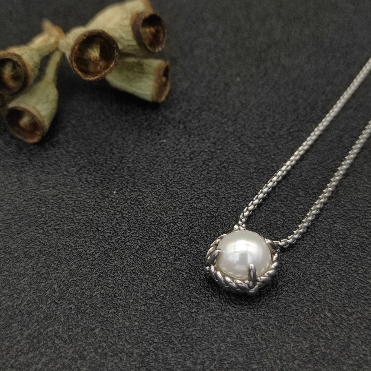 David Yurman four claw gem Necklace(Main stone 8mm, chain thickness 1.5mm, length 45+5cm delay chain)