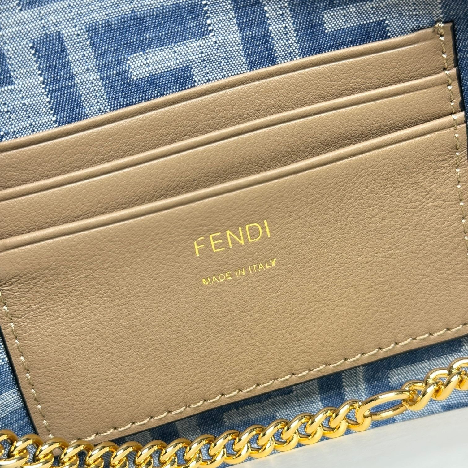 F**di Mini Baguette Denim 20x13x5cm