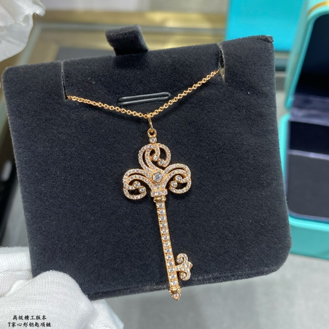 T*f*ny & Co. Heart Key Necklace Ag925