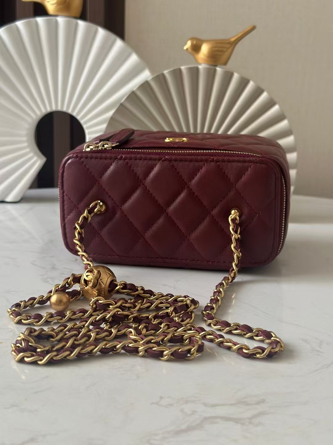 Ch**el Vanity With Chain 9.5x17x8cm