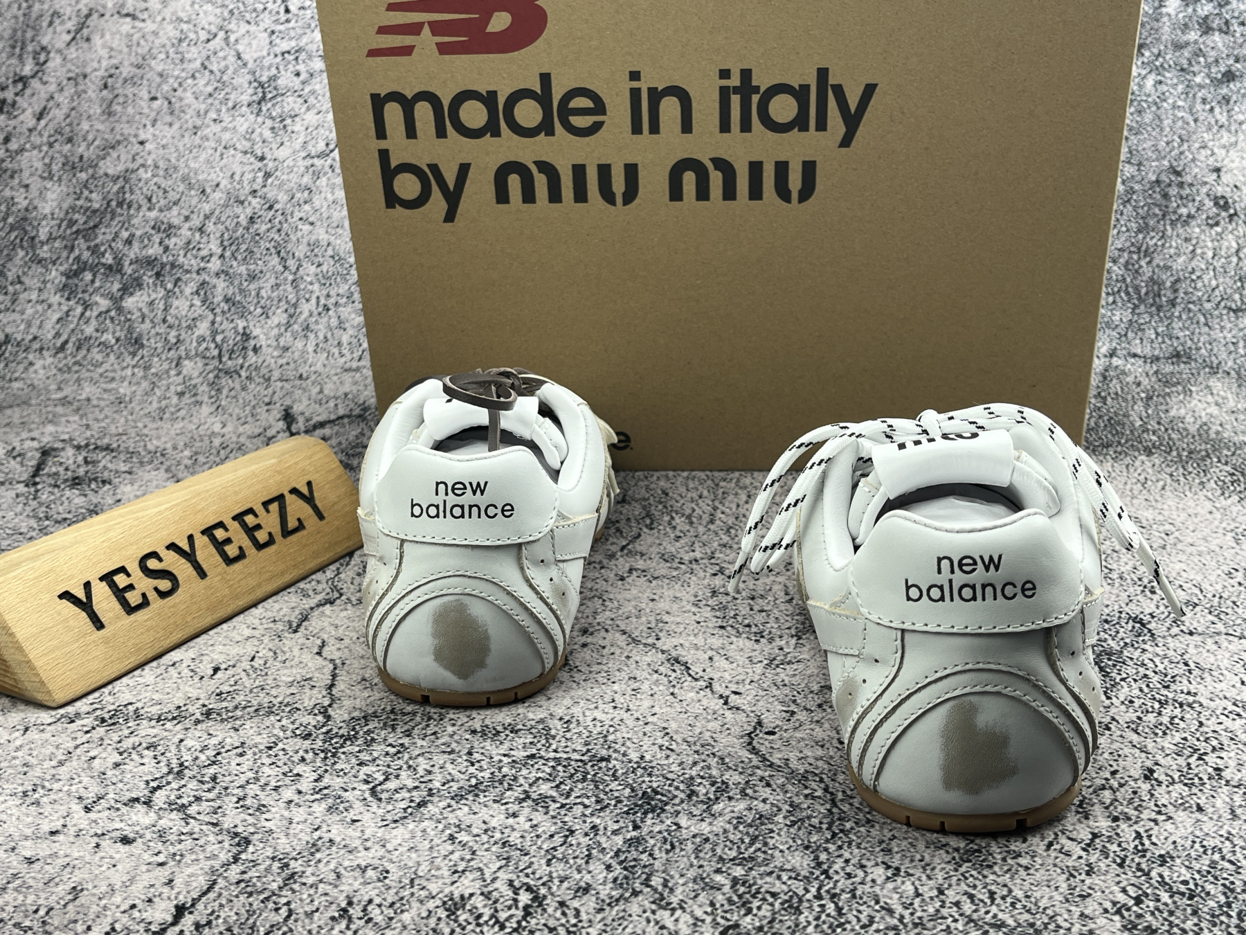 UA Miu Miu x New Balance 530 SL leather sneakers