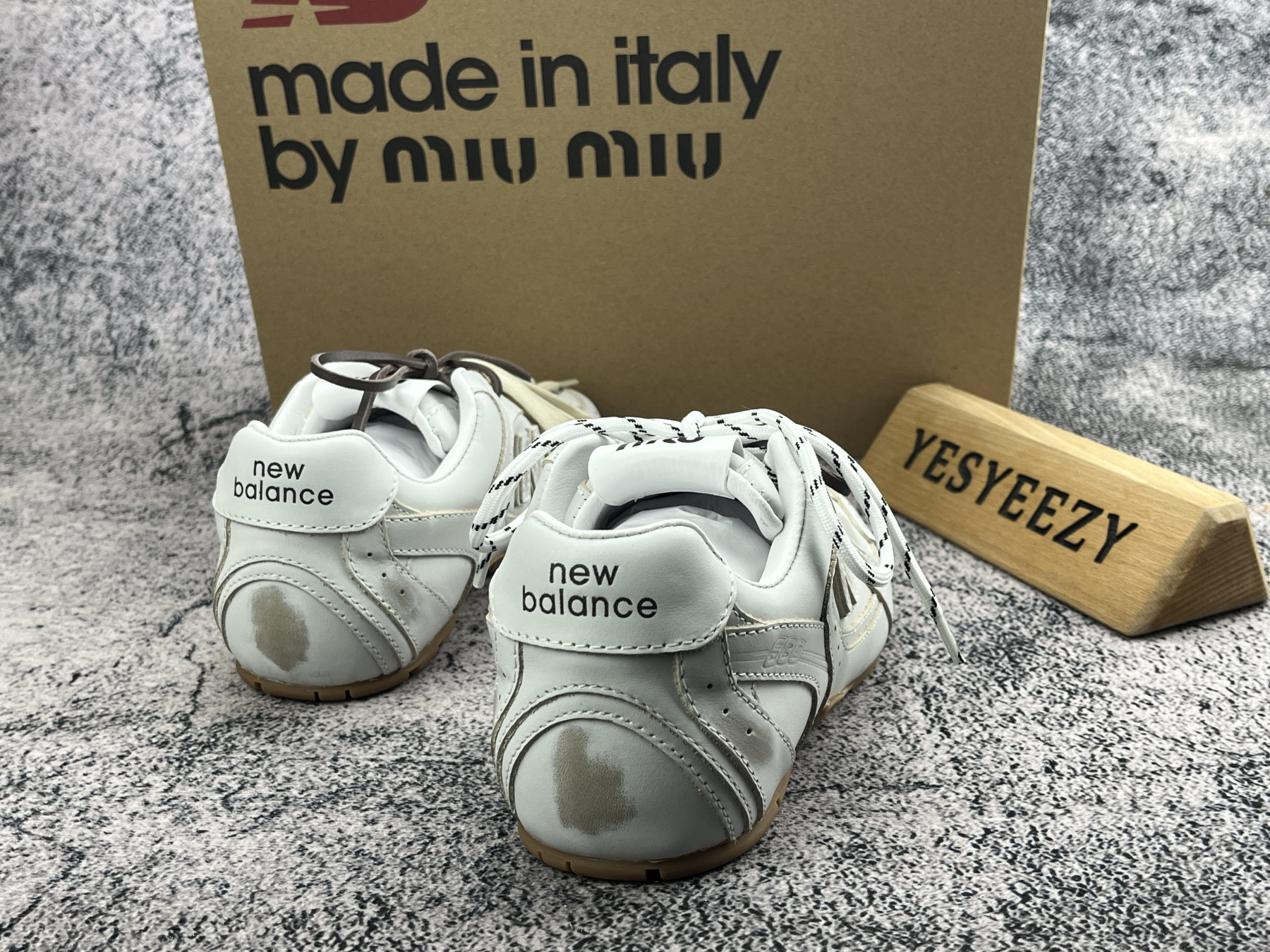 UA Miu Miu x New Balance 530 SL leather sneakers