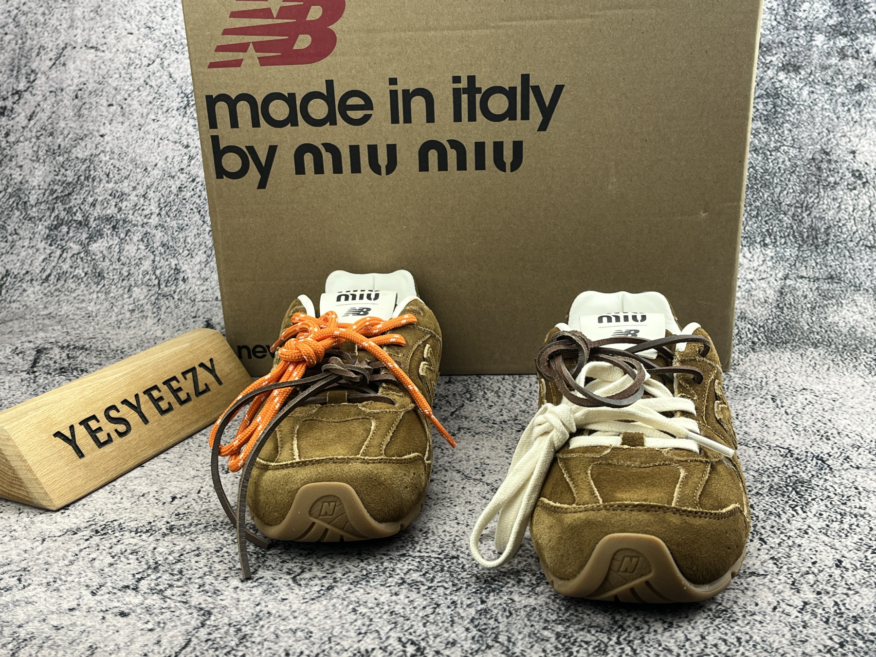 UA Miu Miu x New Balance 530 SL suede sneakers