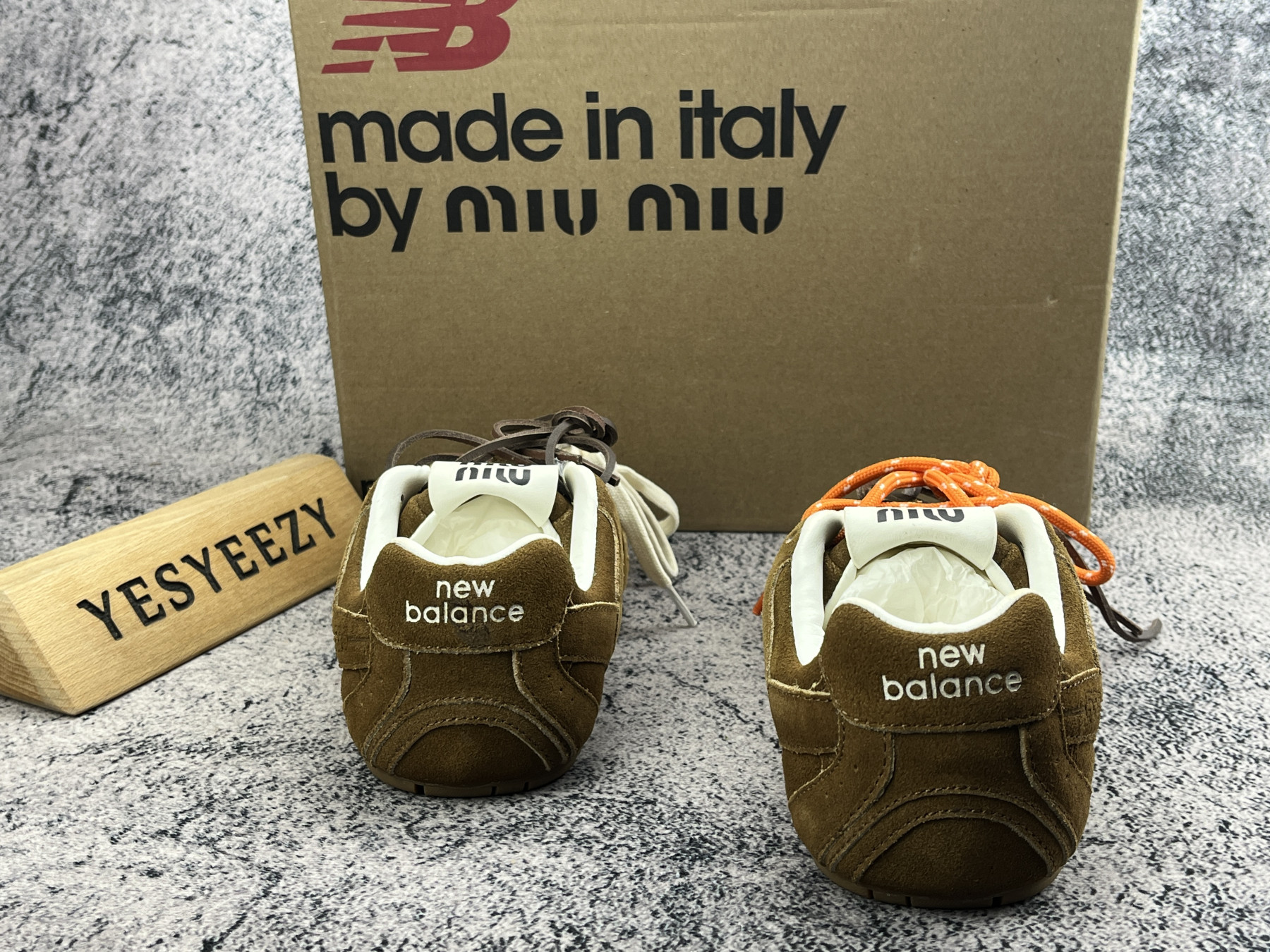 UA Miu Miu x New Balance 530 SL suede sneakers
