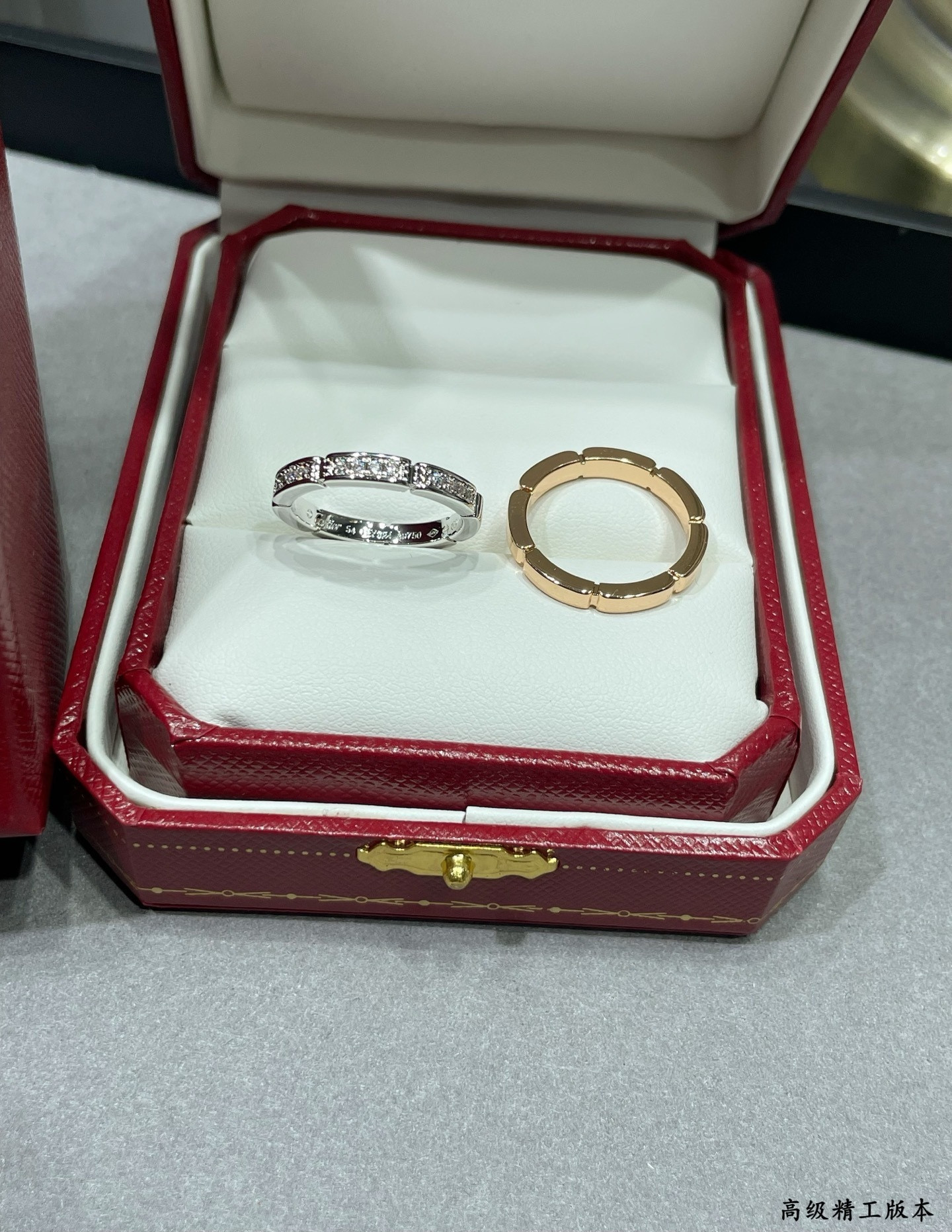 Ca*t1er Cheetah Series Seven-grid Half D1am0nd Ring