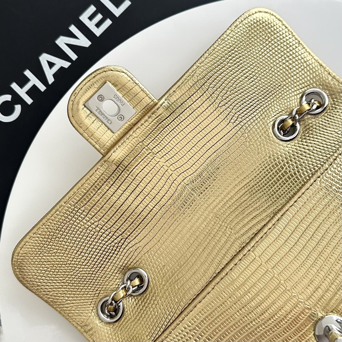 Ch**el East West Flap Bag 12x21.5x4cm