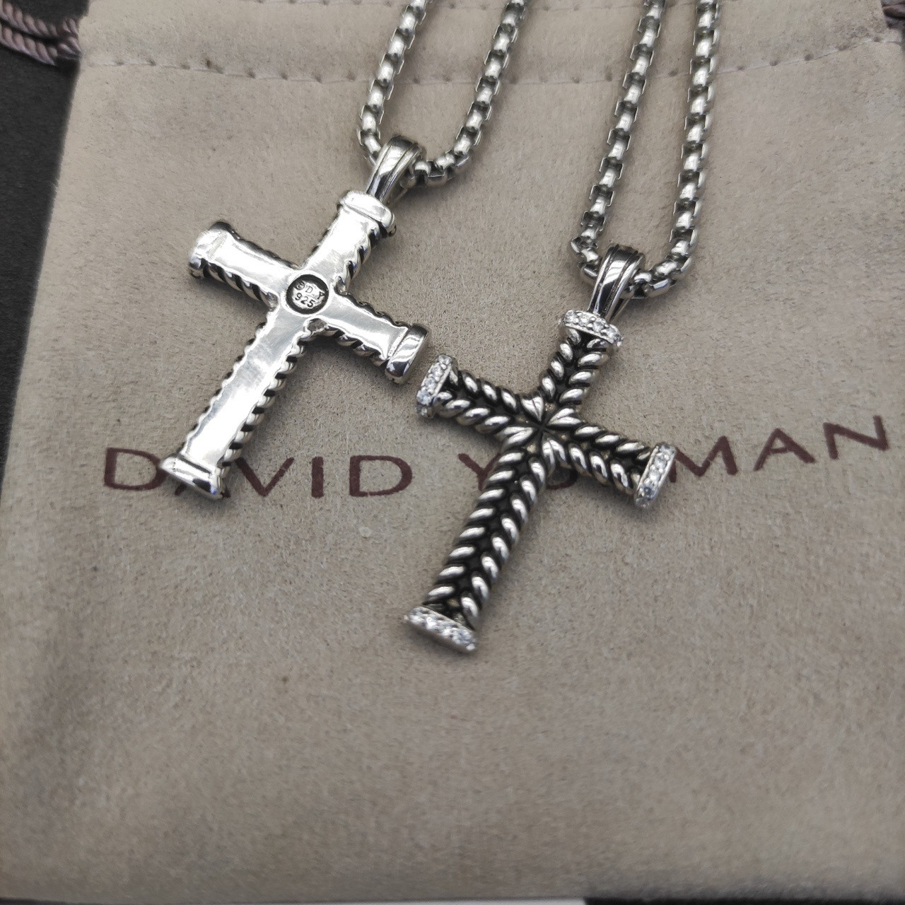 David Yurman cross Necklace(Chain length 50+5cm delay chain Chain thickness 3mm)