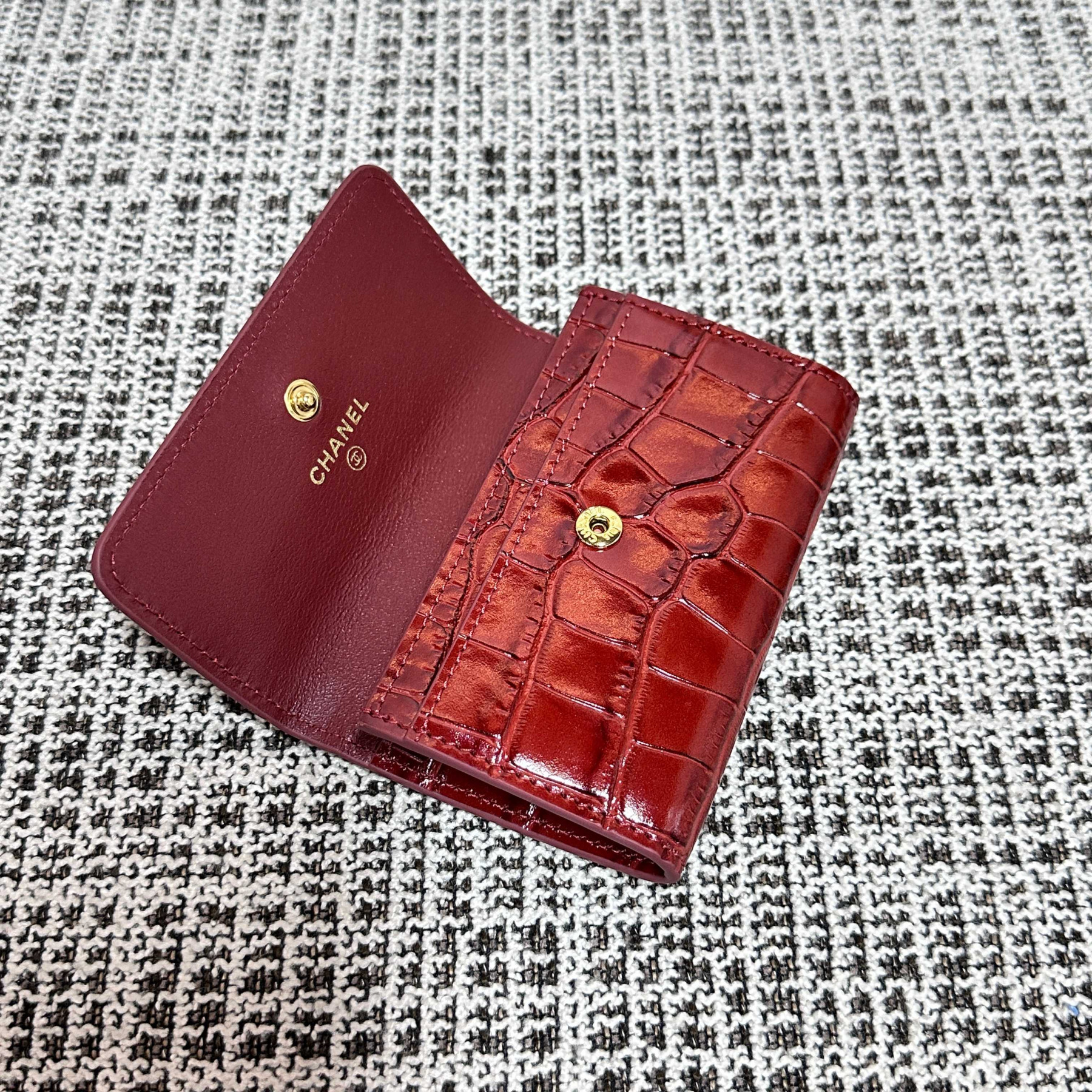 Ch**el Flap Card Holder 7.5x11x2cm
