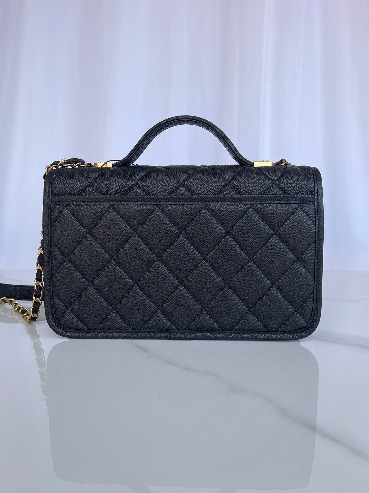 Ch**el Top Handle Flap Bag 25x21.5x7cm