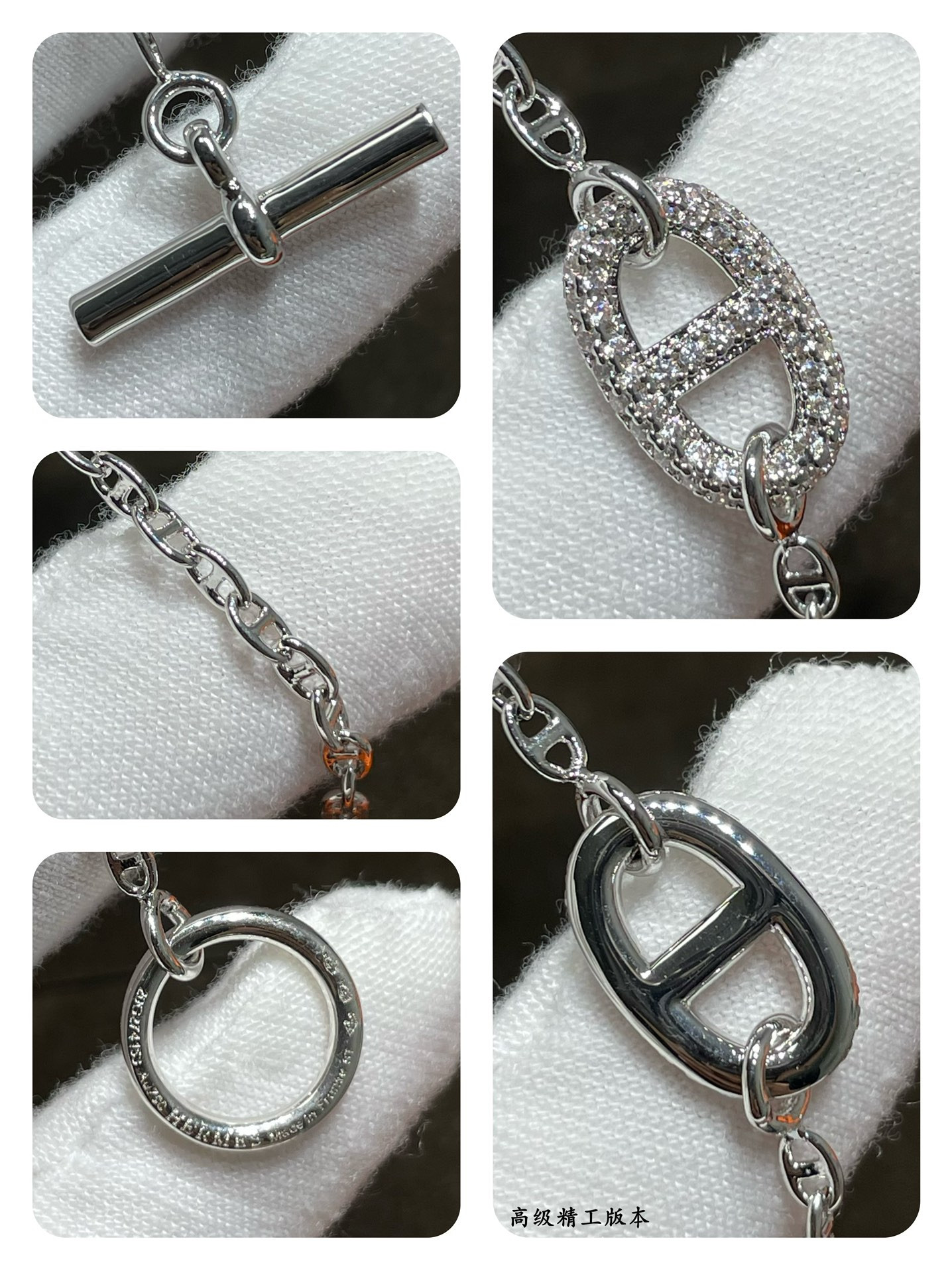 H**me5 Fully D1am0nd-Encrusted H Bracelet