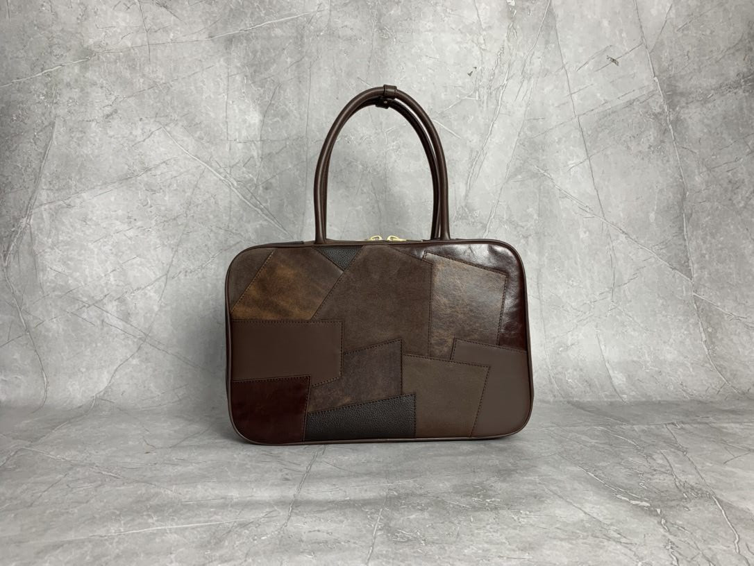 M1v M1v leather patchwork beau bag 23x34x10cm