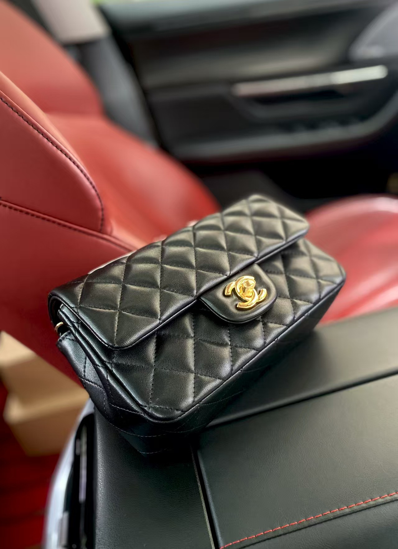 Ch**el Mini Flap Bag 12x20x6cm