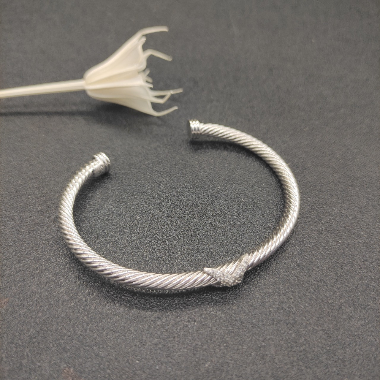 David Yurman 4mm Full D1am0nd X Bracelet (wrist circumference 15-20cm)