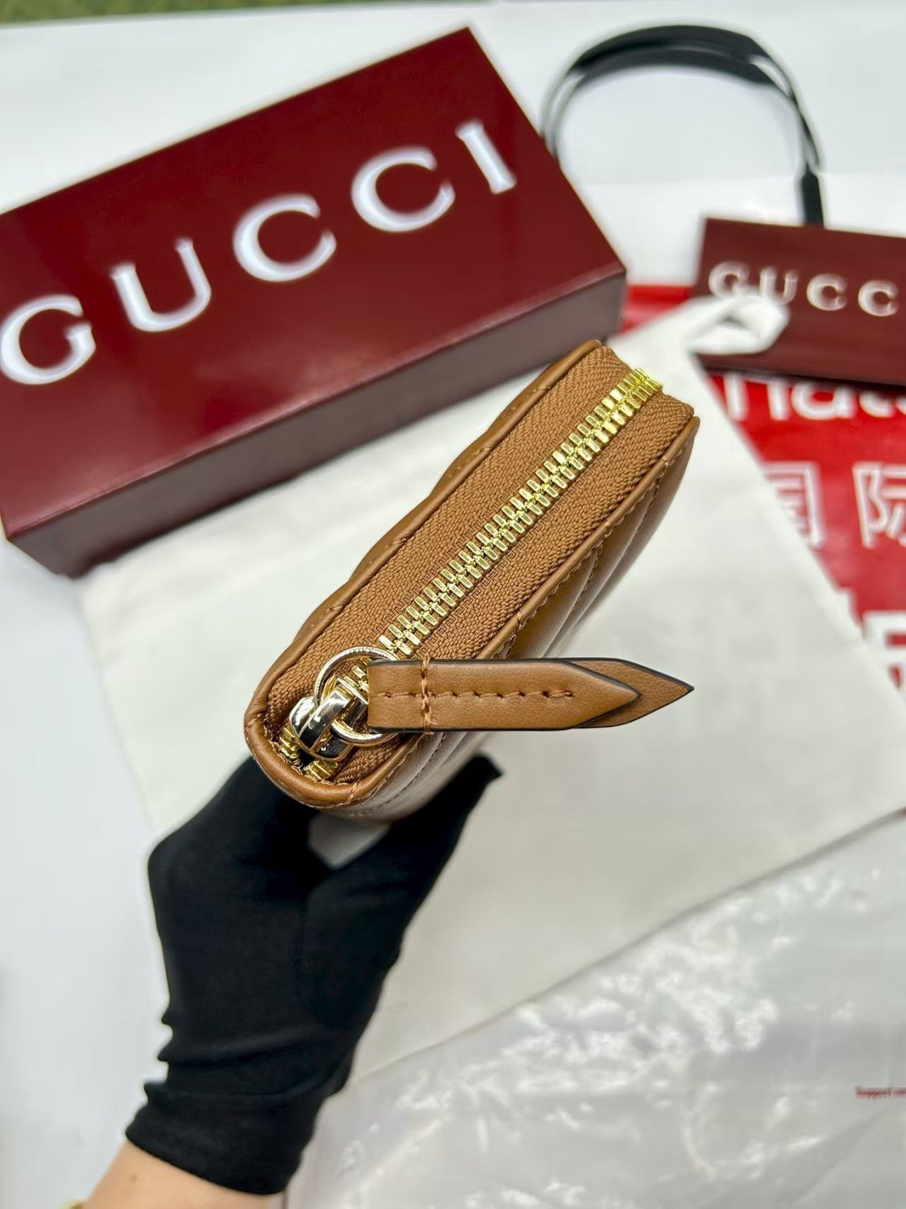 Gvc*1 GG Marmont zip around wallet 19x10.5x2cm