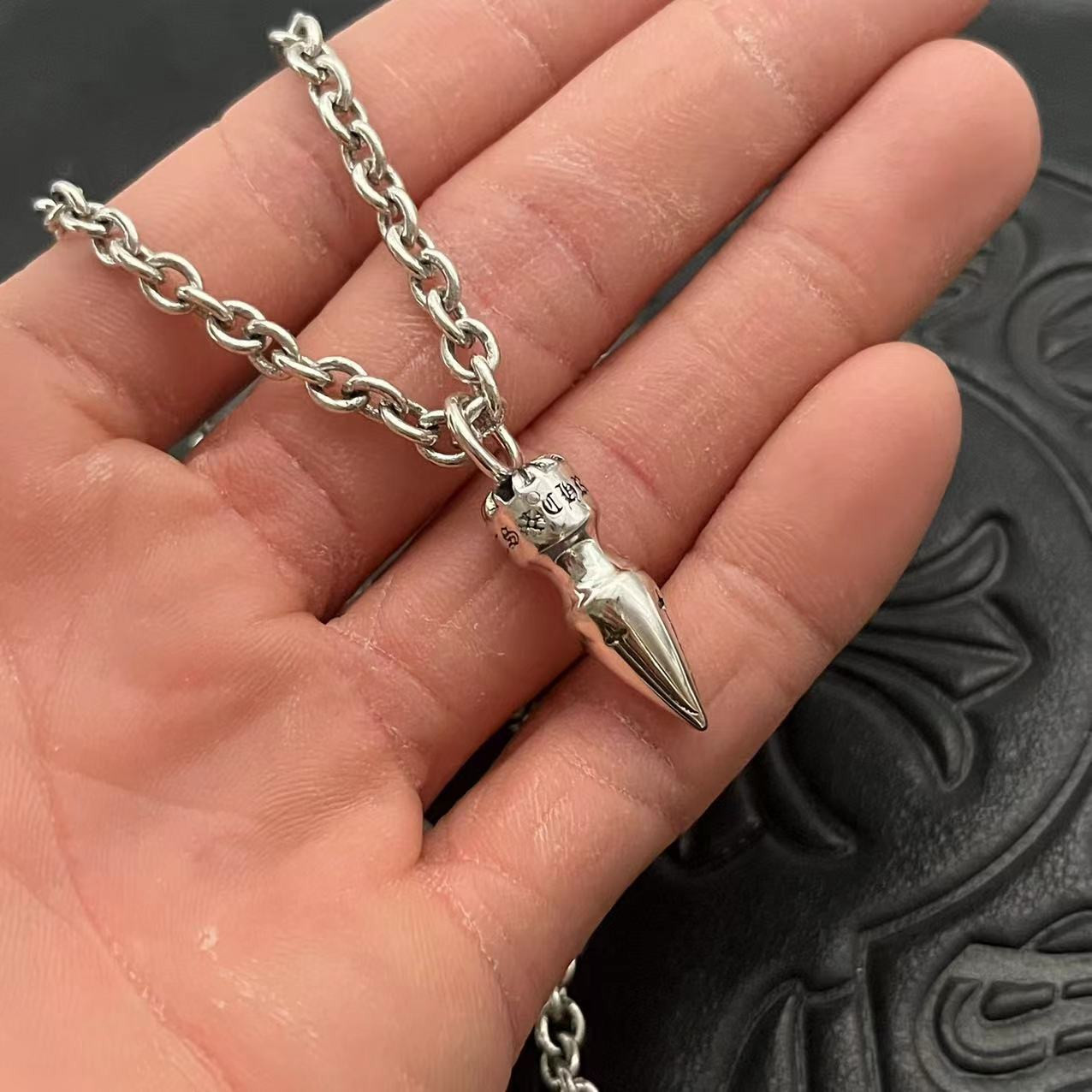 Ch*0me He**ts Bullet Necklace