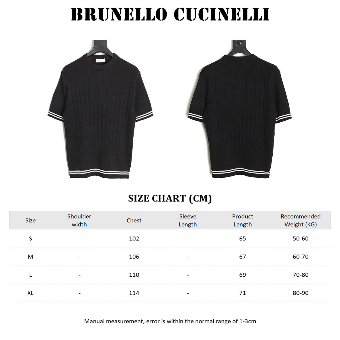 BRUNELLO CUCINELLI Knitting Short-sleeved T-shirt