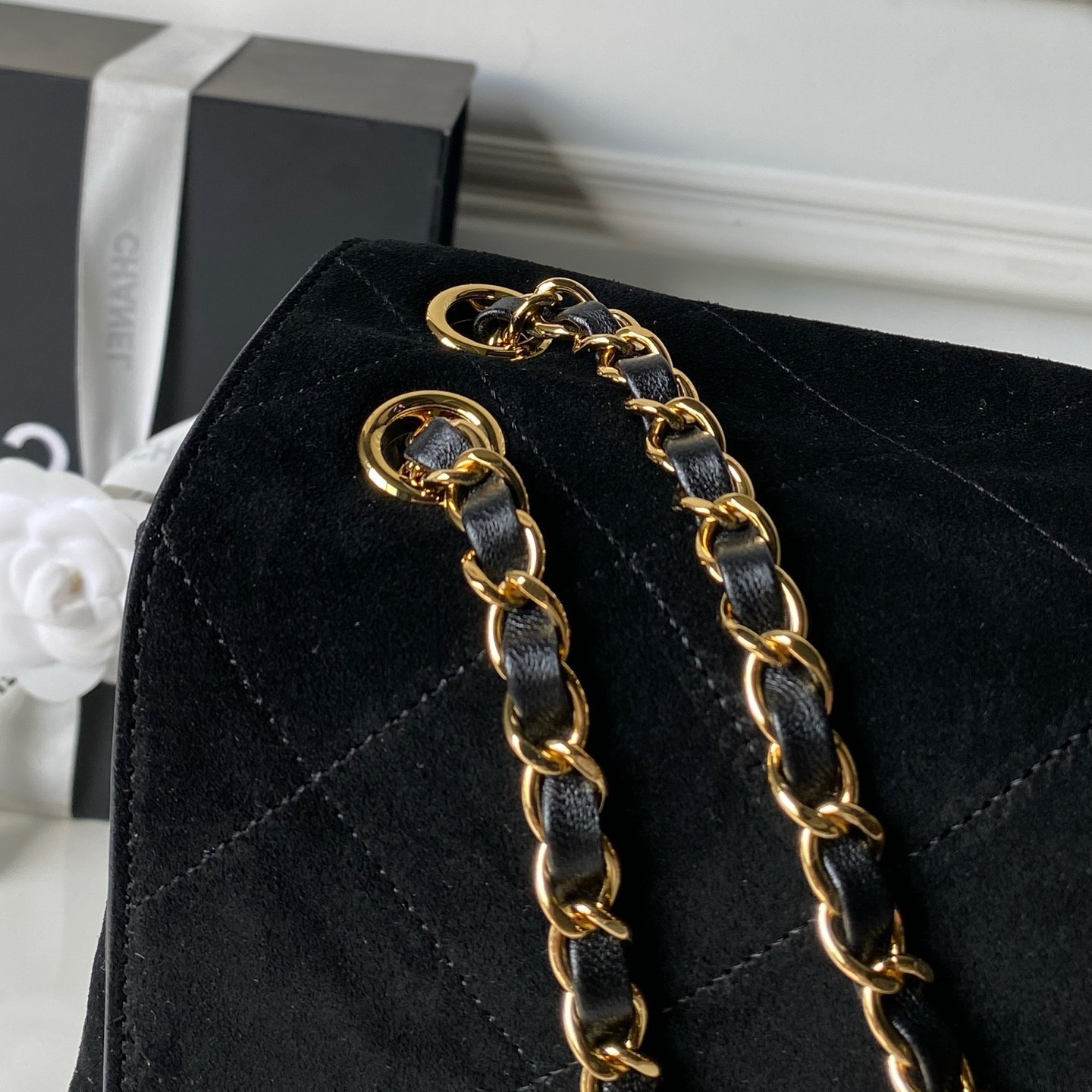 Ch**el Souplissimo Flap Bag AS6234 38.5x26x11cm
