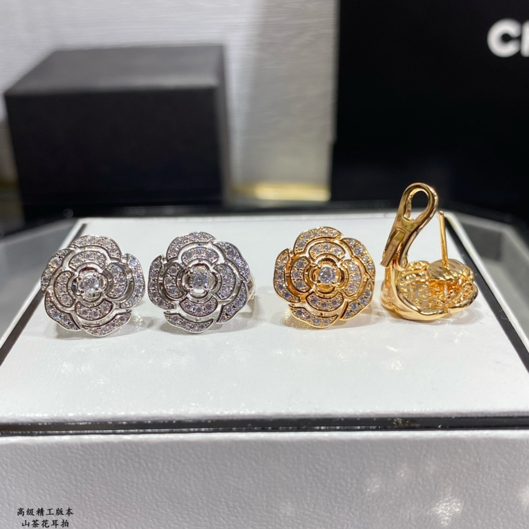 Ch**el Camellia Earrings