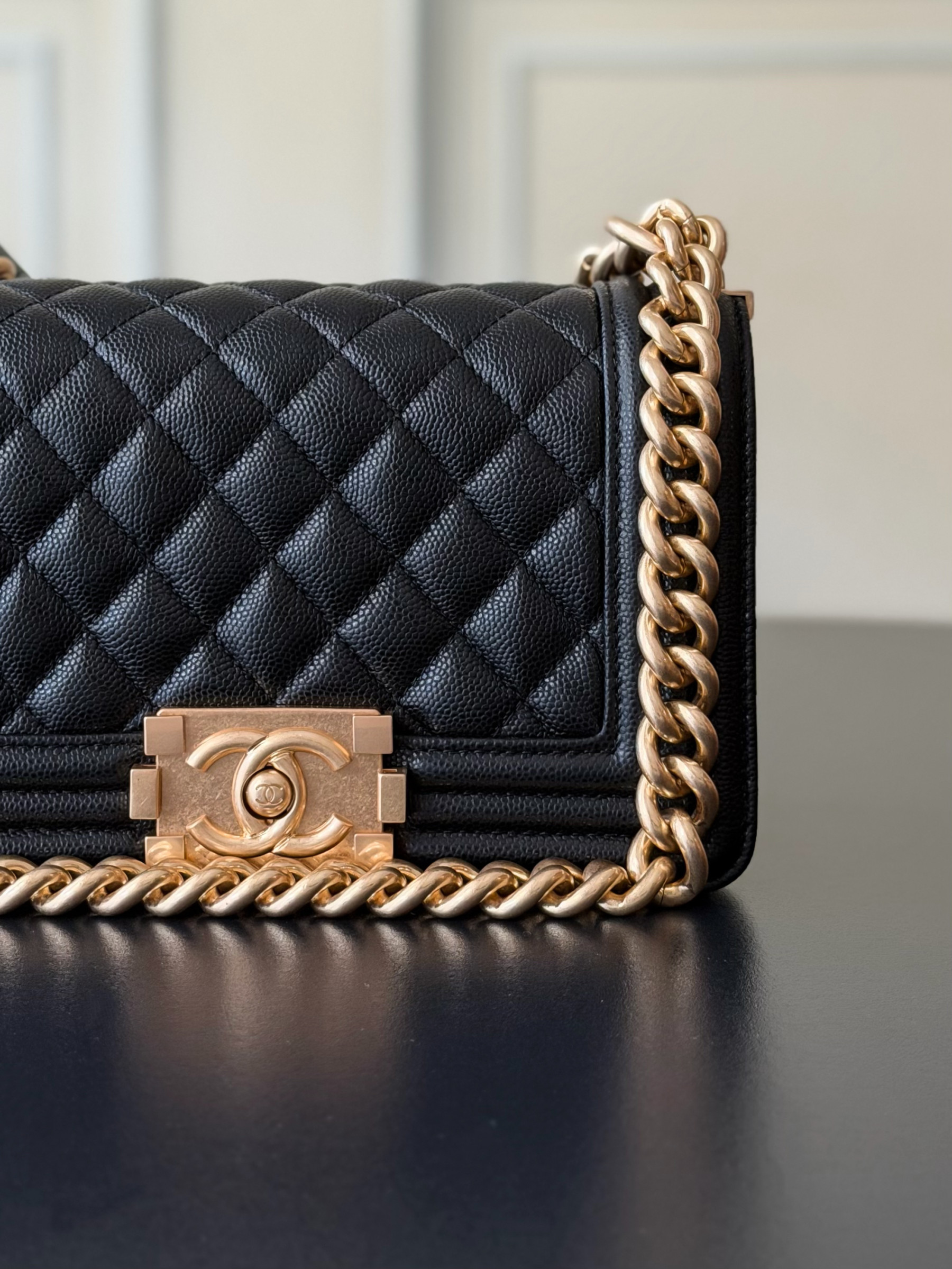 Ch**el boy handbag 12x20x7cm
